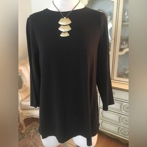 Isaac Mizrahi like new long sleeve black tunic size S